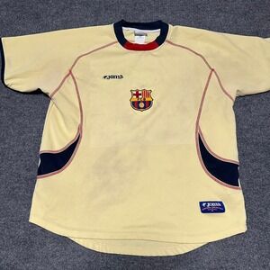 Vintage Joma FC Barcelona Football Collection Jersey Yellow Blue Red Size L